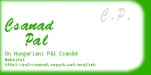 csanad pal business card